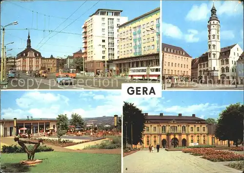 Gera Strasse der Republik Rathaus Orangerie Kat. Gera