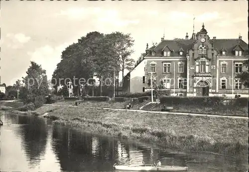 Grossenhain Sachsen Seeufer mit FDJ Haus Kat. Grossenhain