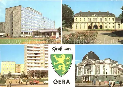 Gera Interhotel Gera Kunstgalerie Buehnen der Stadt Kat. Gera