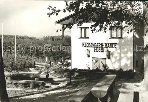 Friedrichsbrunn Harz Klobenbergbaude Kat. Friedrichsbrunn