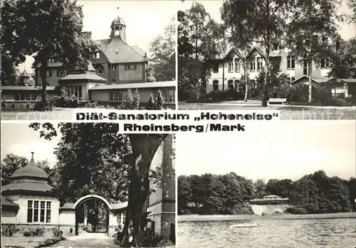 Rheinsberg Diaet  Sanatorium Hohenelse Kat. Rheinsberg