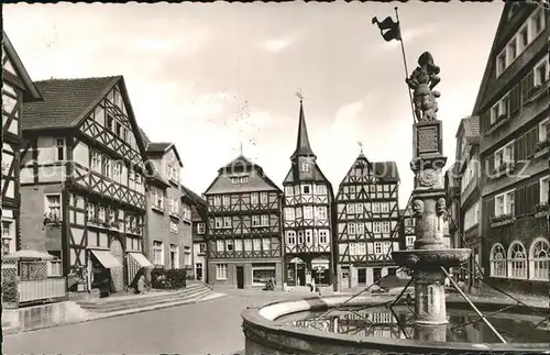 Fritzlar Markt mit Rolandsbrunnen Kat. Fritzlar