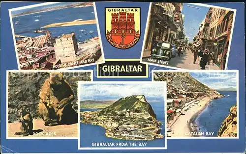 Gibraltar Main Street Rock Apes Castle an Bay Kat. Gibraltar