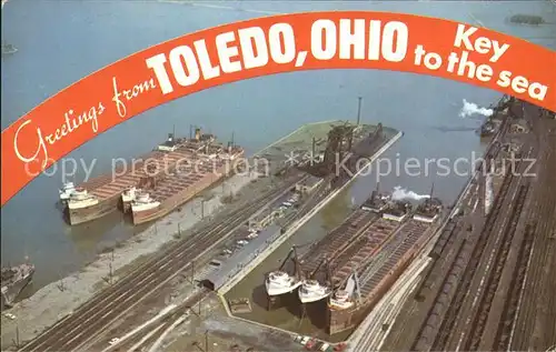 Toledo Ohio Fliegeraufnahme Hafen Kat. Toledo