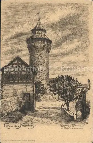 Nuernberg Kuenstlerkarte Turm Kat. Nuernberg