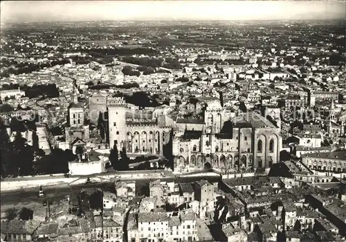 Avignon Vaucluse Fliegeraufnahme Palais des Papes Notre Dame des Doms Kat. Avignon