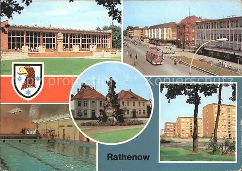 Rathenow Schwimmhalle Denkmal des Kurfuersten Kat. Rathenow