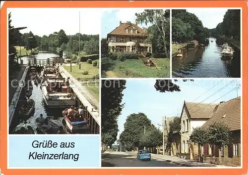 Kleinzerlang Schleuse Wolfsbruch Huettenkanal Cafe am Pelitzsee Kat. Rheinsberg