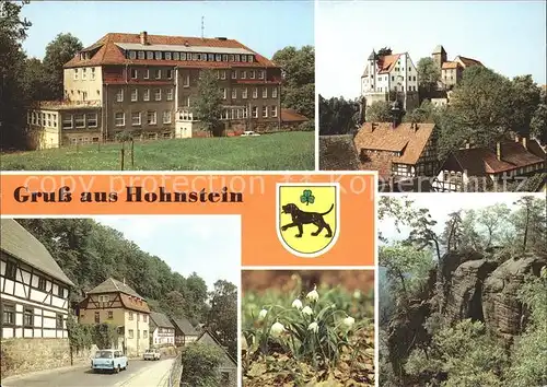Hohnstein Saechsische Schweiz Burg Obere Strasse FDGB Ferienheim Hermann Dunker  Kat. Hohnstein