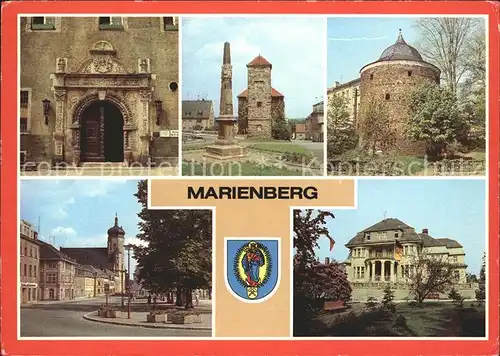 Marienberg Erzgebirge Rathaus Roter Turm Marienkirche Kat. Marienberg