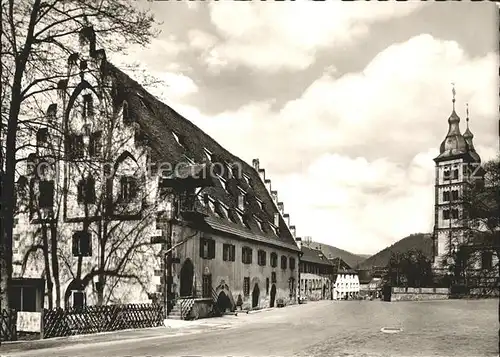 Amorbach Schlossmuehle und Abteikirche Kat. Amorbach