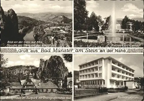 Bad Muenster Stein Ebernburg Kurhaus mit Kurpark Ebernburg Rheingrafenstein Sanatorium Kat. Bad Muenster am Stein Ebernburg