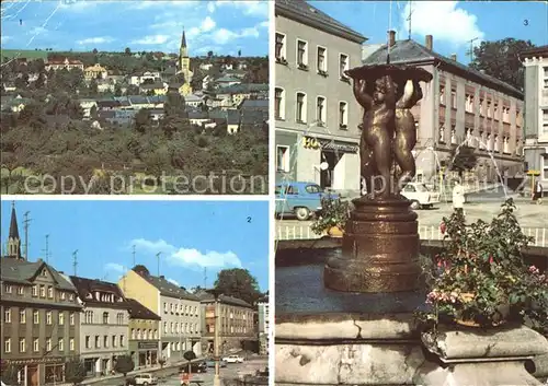 Lengenfeld Vogtland August Bebel Platz Brunnen Kat. Lengenfeld Vogtland