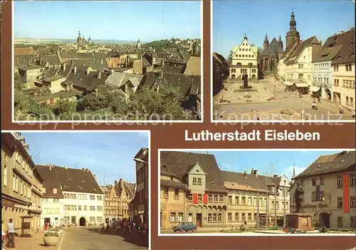 Eisleben Marktplatz mit Lutherdenkmal  Kat. Eisleben