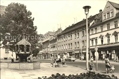 Aschersleben Marktplatz und Hennebrunnen