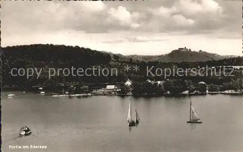 Rehbach Edertal Partie am Edersee Segeln Kat. Edertal