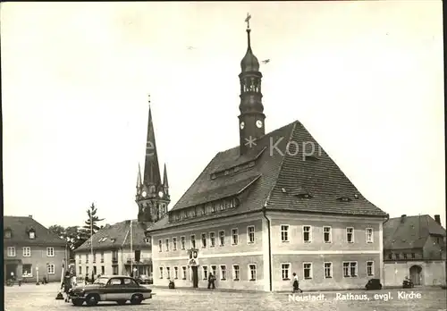 Neustadt Sachsen Rathaus Evangelische Kirche / Neustadt Sachsen /Saechsische Schweiz-Osterzgebirge LKR