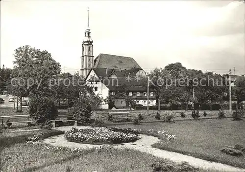 Cunewalde Park Kirche Erholungsort Kat. Cunewalde