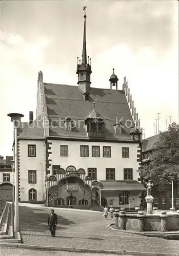 Poessneck Rathaus Brunnen Kat. Poessneck