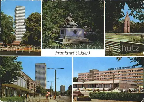 Frankfurt Oder Hochhaus Kleist Denkmal Sowj Ehrenmal Karl Marx Strasse Hotel Stadt Frankfurt Kat. Frankfurt Oder