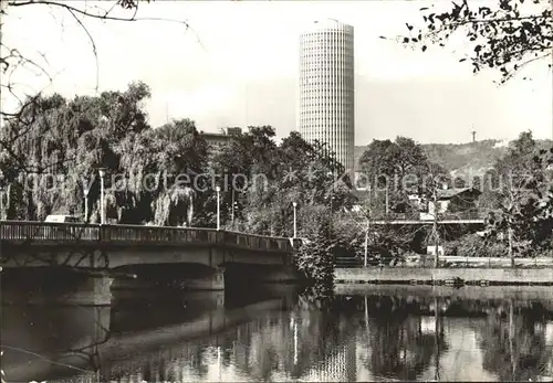 Jena Saale Bruecke Universitaetshochhaus Kat. Jena