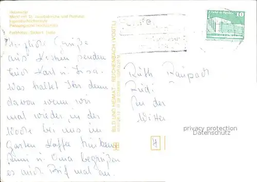 Koethen Anhalt Holzmarkt St Jacobskirche Rathaus Hochschule Kat. Coethen