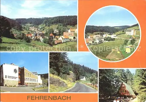 Fehrenbach Thueringer Wald uebersicht FDGB Erholungsheim Fehrenbacher Schweiz Waldbaude Werraquelle Kat. Masserberg