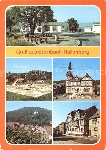 Steinbach Hallenberg Bergbaude Freibad Rat der Stadt Ruine FDGB Erholungsheim Fortschritt / Steinbach-Hallenberg /Schmalkalden-Meiningen LKR