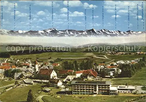 Hoechenschwand Panorama Nebelmeer Alpenkette Kat. Hoechenschwand