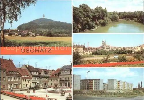 Oschatz Naherholungsgebiet Collmberg Anglerteich Ernst Thaelmann Platz Neubaugebiet Kat. Oschatz