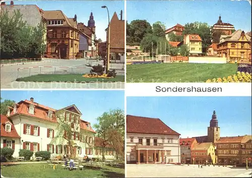Sondershausen Thueringen Wilhelm Pieck Strasse Schloss HOG Zum Possen Rathaus Kat. Sondershausen