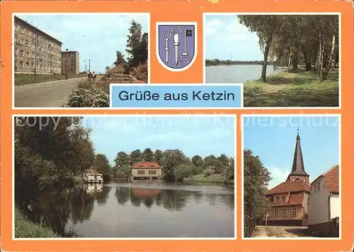 Ketzin Neubauten Wilhelm Pieck Ring Uferpromenade Havel Paretz Schleuse Dampfer Kirche Kat. Ketzin
