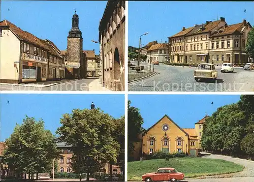 Ballenstedt Oberturm Rudolf Breitscheid Platz Rathaus Markt Goetheplatz Schloss Ingenieurschule Kat. Ballenstedt