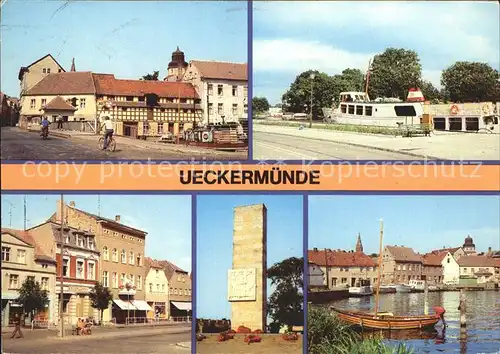 Ueckermuende Mecklenburg Vorpommern Ueckerbruecke Hafen Karl Marx Platz Kat. Ueckermuende