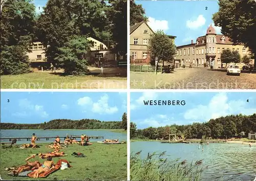 Wesenberg Mecklenburg Strandcafe Mittelstrasse Freibad Grosser Weissersee Kat. Wesenberg Mecklenburg