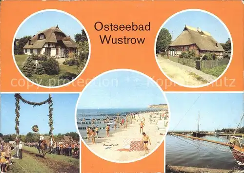 Wustrow Ostseebad Rohrdachhaus Rohrdachkaten Tonnenabschlagen Tradition Strand Hafen Kat. Ostseebad Wustrow