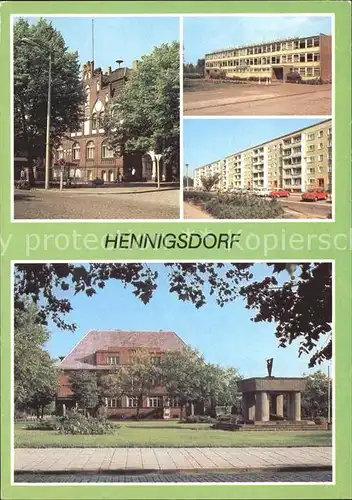Hennigsdorf Rathaus Betriebsschule Wilhelm Florin Hradeker Strasse Post Leninstrasse Kat. Hennigsdorf