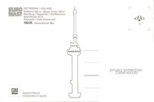 Rotterdam Euromast Fliegeraufnahme Kat. Rotterdam