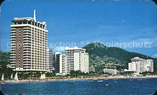 Acapulco Partial view Paraiso Marriott Hotel from the Sea Kat. Acapulco