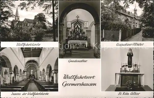 Germershausen Wallfahrtskirche Inneres Augustinerkloster Gnadenaltar St Rita Altar Kat. Rollshausen