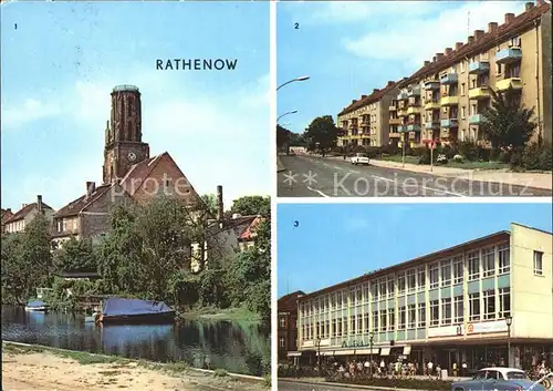 Rathenow Havel am Schleusenweg Leninallee Kaufhaus Magnet Kat. Rathenow