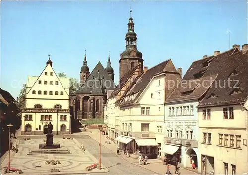 Eisleben Markt mit Lutherdenkmal Kat. Eisleben