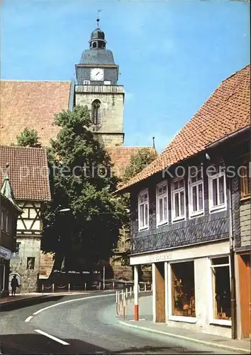 Eisfeld Strassenpartie Kirchturm Kat. Eisfeld