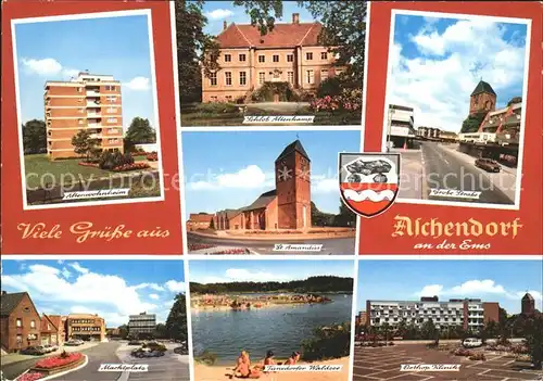 Aschendorf Ems Altenwohnheim Schloss St Amandus Gr Strasse Marktplatz Tunxdorfer Waldsee Orthop Klinik Kat. Papenburg