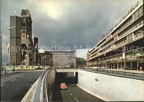 Berlin Budapester Strasse mit Tunnel und Gedaechtniskirche Kat. Berlin