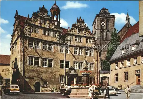 Bad Hersfeld Rathaus mit Lullusbrunnen Kat. Bad Hersfeld