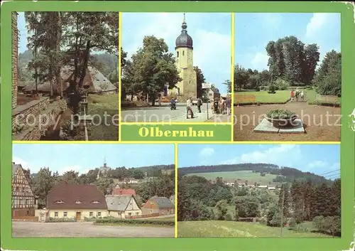 Olbernhau Erzgebirge Saigerhuette Gruenthal Museum Althammer Ernst Thaelmann Platz Kirche Stadtpark Kat. Olbernhau