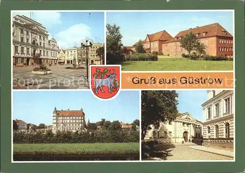 Guestrow Mecklenburg Vorpommern Markt Paed Hochschule Schloss Torhaus Kat. Guestrow