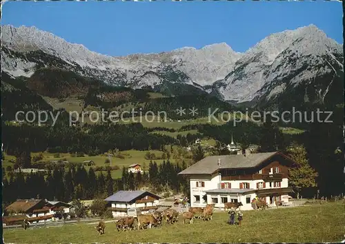 Scheffau Wilden Kaiser Gasthof Pension Alpenblick Kat. Scheffau am Wilden Kaiser