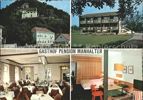 Pitten Gasthof Pension Manhalter Gaststube Speiseraum Kat. Pitten